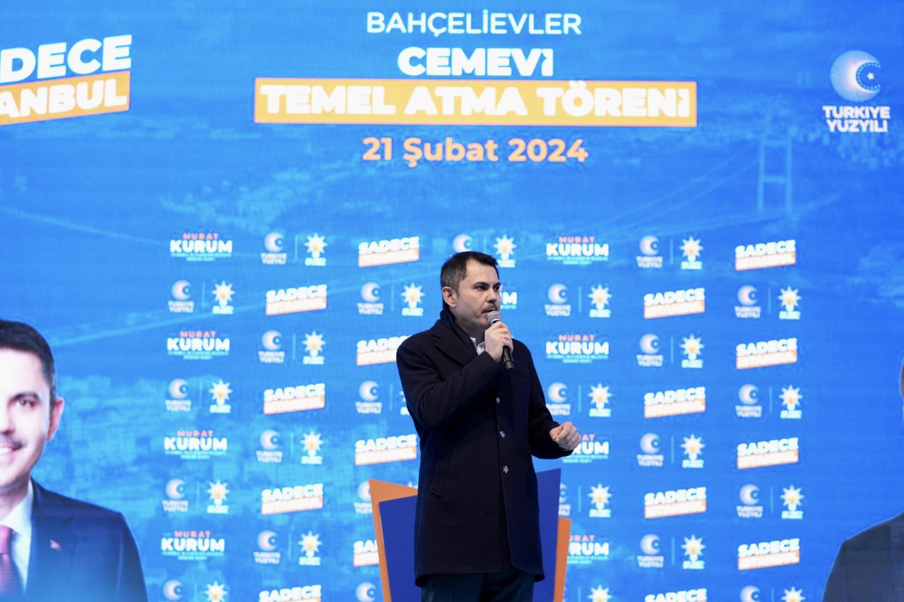 İBB Başkan adayı Murat Kurum, Bahçelievler Cemevi inşaatının temelini attı