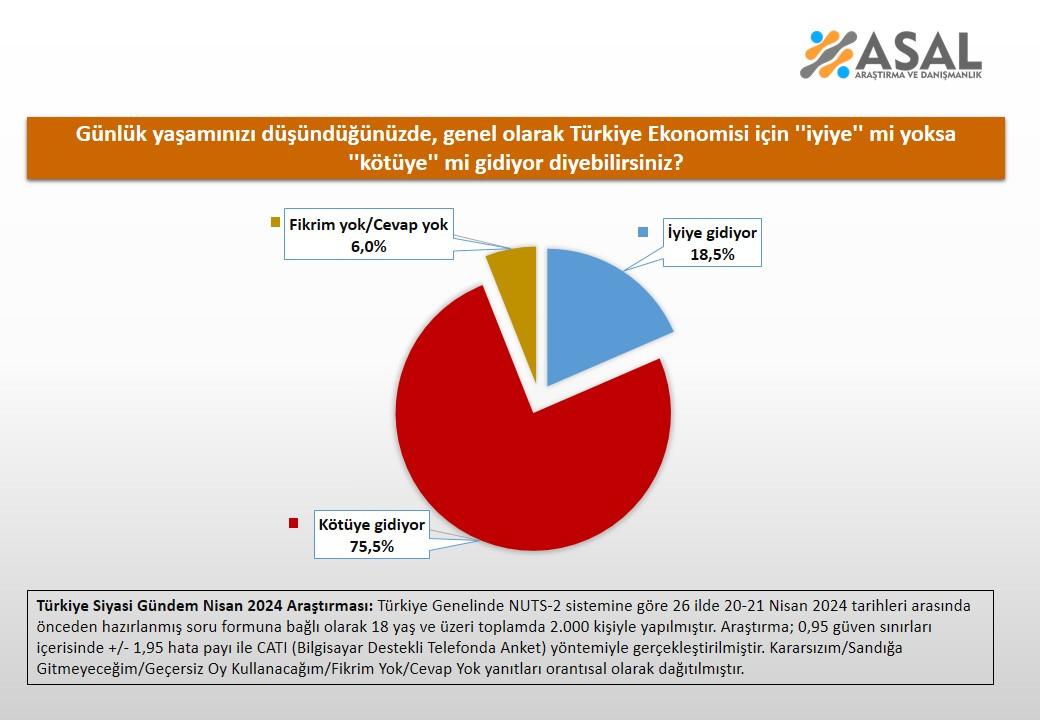 ASAL Araştırma: Türkiye'de her 4 kişiden 3'ü ekonomiden şikayetçi
