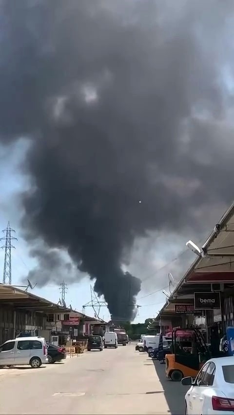 Sakarya’da çöplük yangını: Gökyüzünü siyah dumanlar kapladı