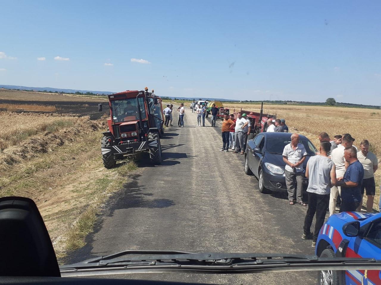 Edirne'de yangın faciası! 38 ton buğday kül oldu
