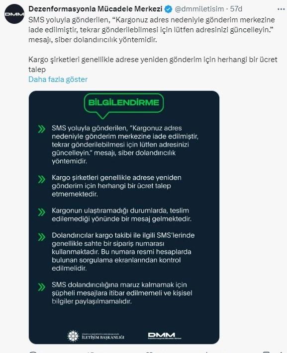 Kargo SMS'ine dikkat! Dolandırıcılık uyarısı