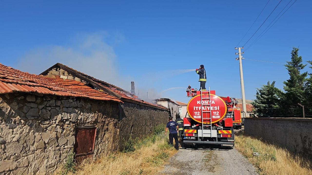 Konya'dan yürekleri yakan haber! Alevlerin içerisinde kaldılar