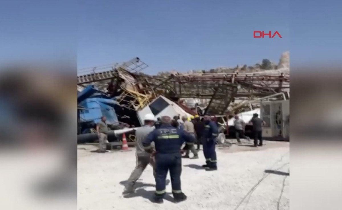 Gabar Dağı'nda petrol sondaj kulesi devrildi! İşçiler kule altında kaldı: 3 yaralı