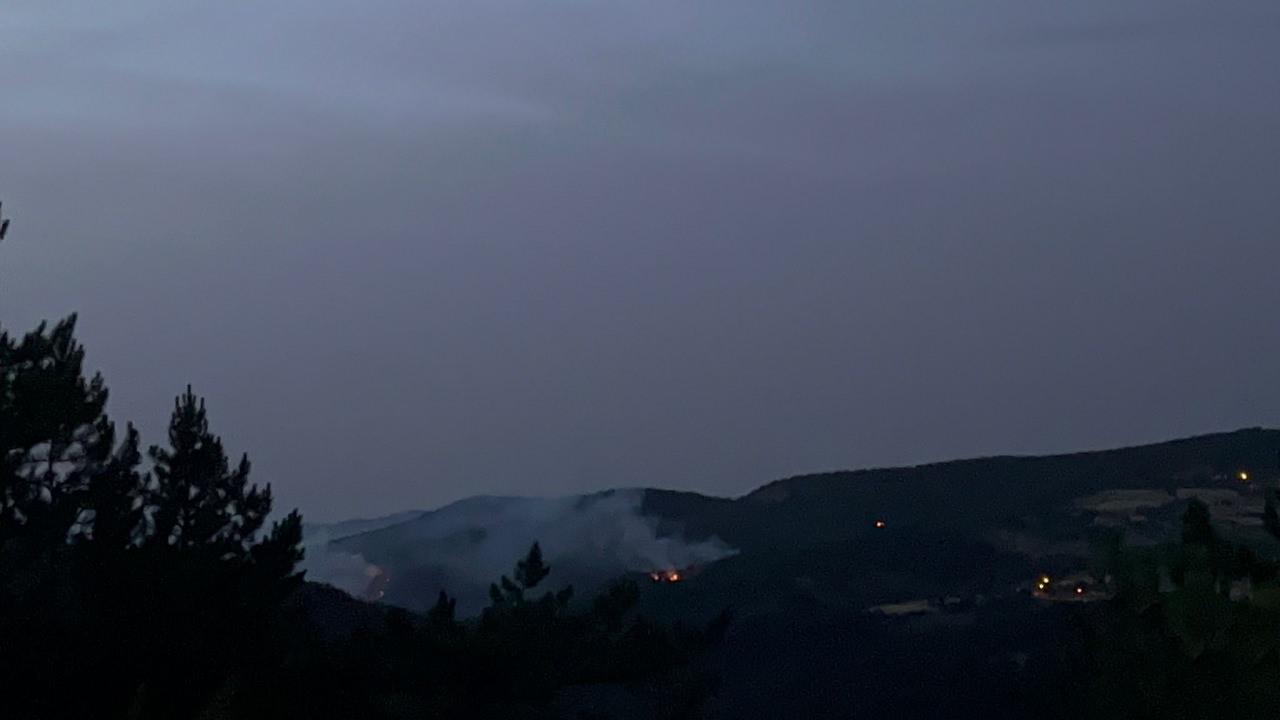 Kastamonu'da yıldırım düşmesi sonucu orman yangını çıktı