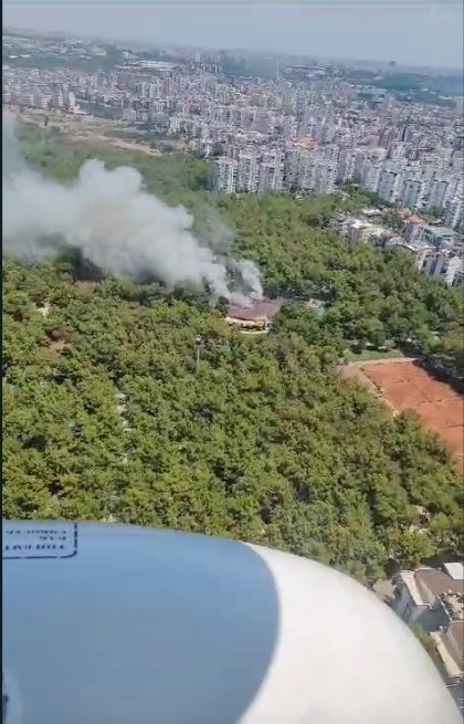 Ormanlık alandaki işletmede çıkan yangın kontrol altına alındı